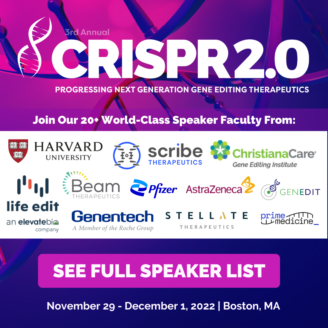 2022 Speakers CRISPR 2.0 2022